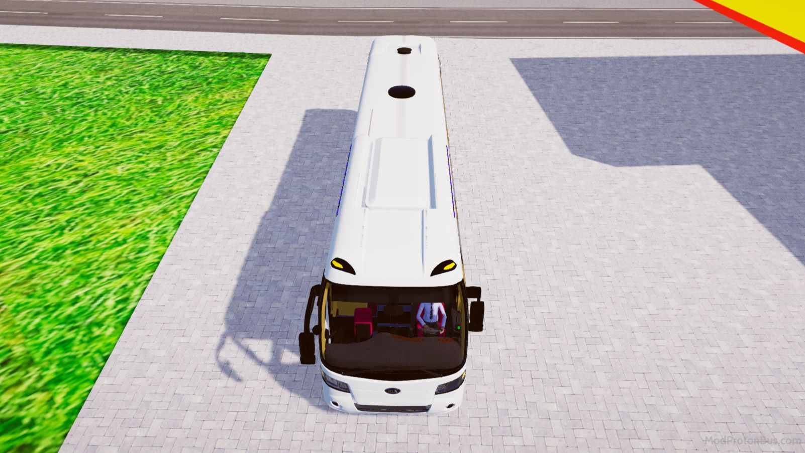 Download Mod Kia Grandbird Blue Sky for Proton Bus Simulator (PBSU & PBSR) screenshot