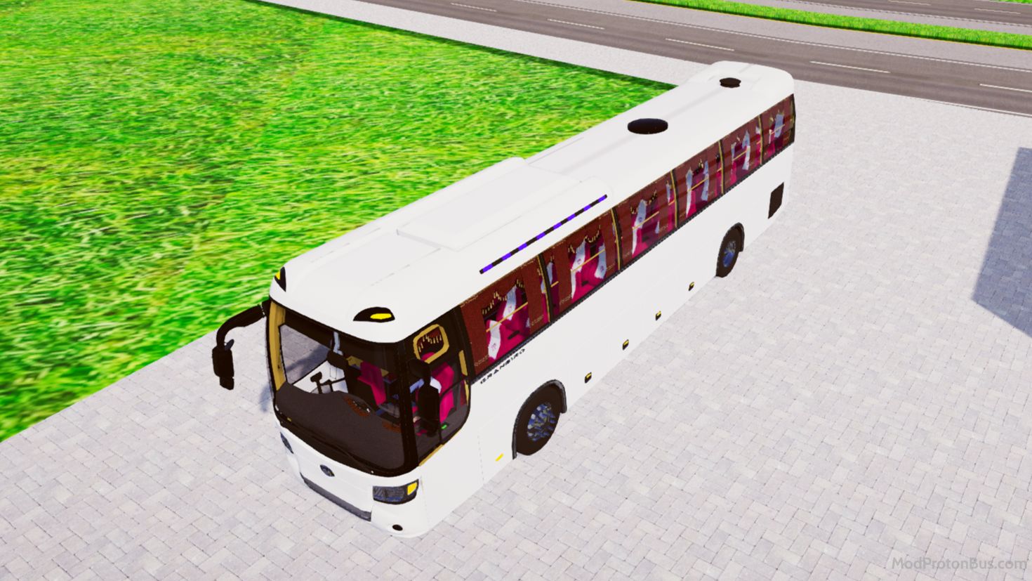 Download Mod Kia Grandbird Blue Sky for Proton Bus Simulator (PBSU & PBSR) screenshot