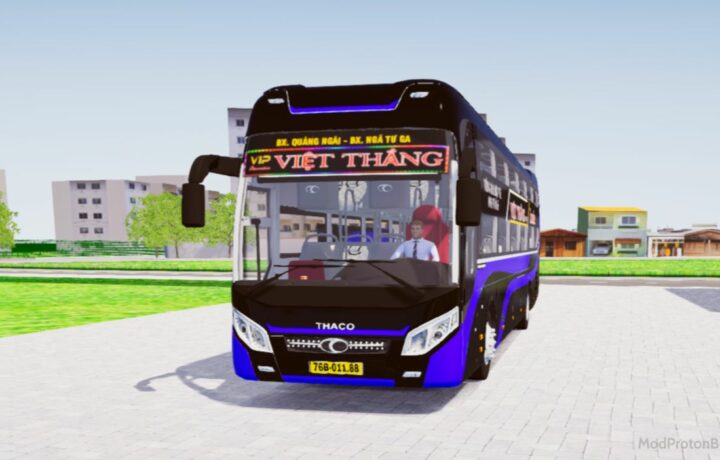 Download Mod Thaco 2019 Premium Nhà Xe Việt Thắng for Proton Bus Simulator (PBSU & PBSR)