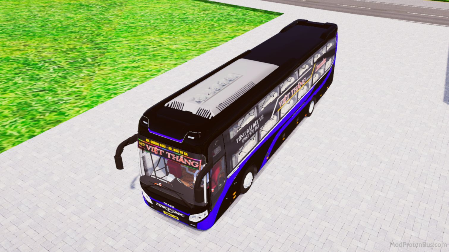 Download Mod Thaco 2019 Premium Nhà Xe Việt Thắng for Proton Bus Simulator (PBSU & PBSR) screenshot